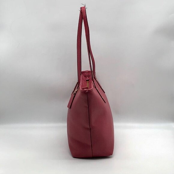 Coach Pink Crossgrain Leather City Zip Tote Bag F58846 - Picture 3 of 12